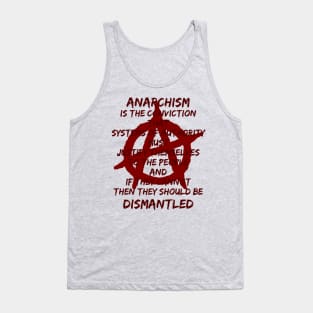 Anarchism (dark red text) Tank Top